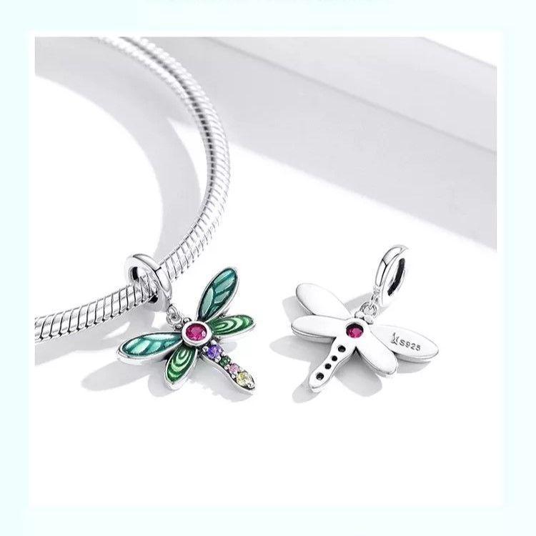 Charm Dije Plata 925 Libelula Multicolor -1
