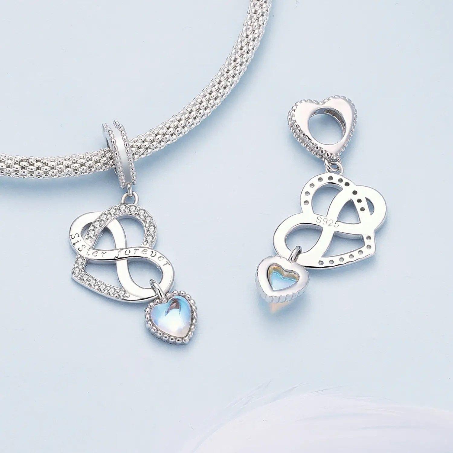 Charm Dije Plata 925 Corazon Infinito Sister-4