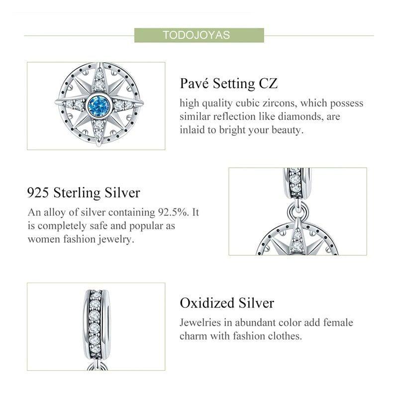 Charm Dije Plata 925 Estrella Nautica-3