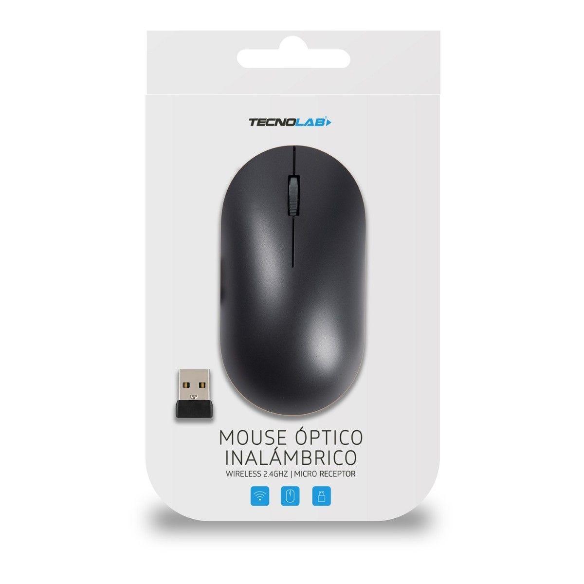 Mouse Inalámbrico Tecnolab Negro TL522-2