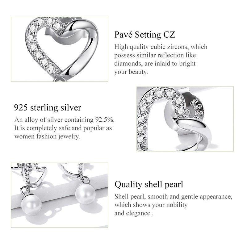 Aros Plata 925 Corazon Perla-4