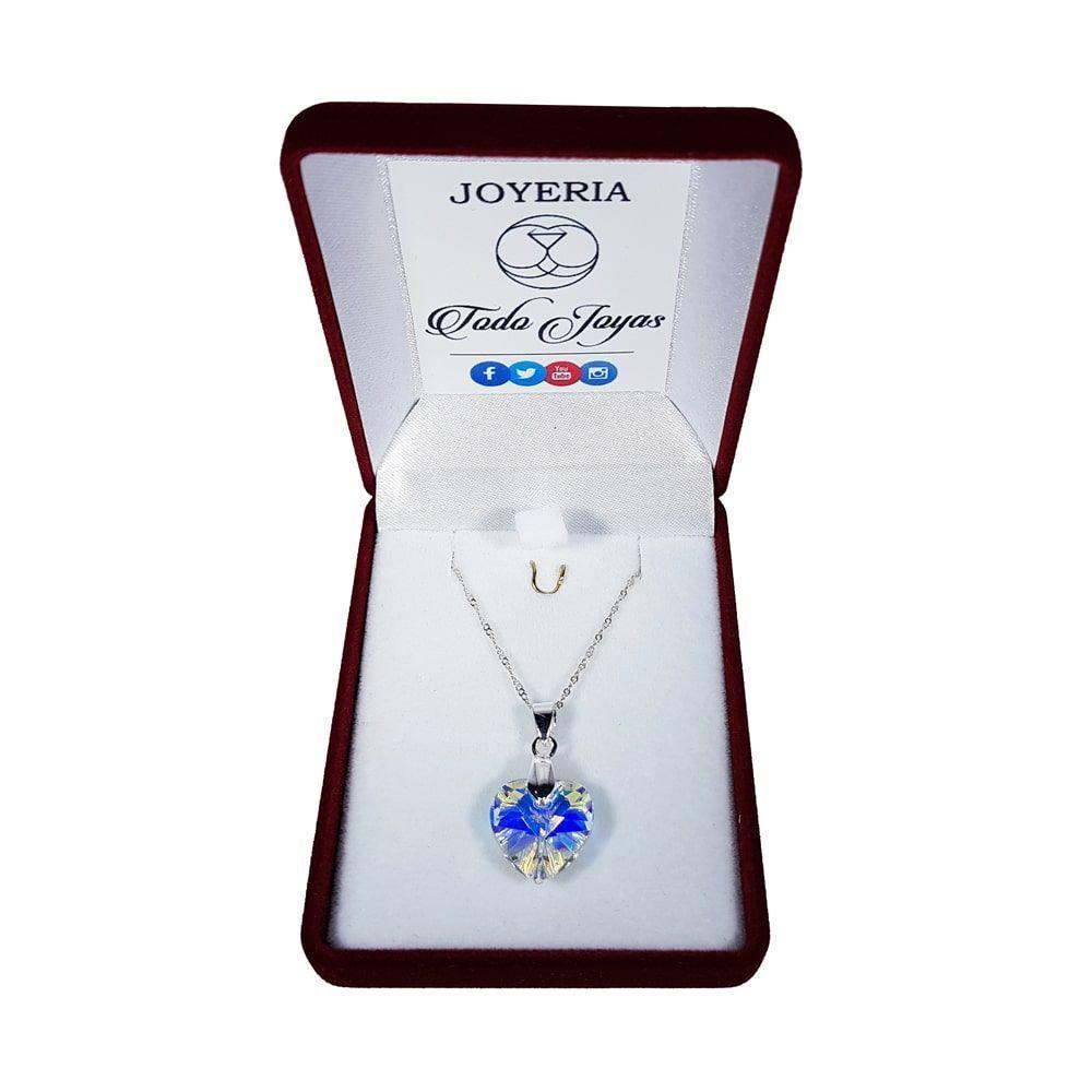 Collar Cristal 14mm Aurora Boreal Plata 925-1