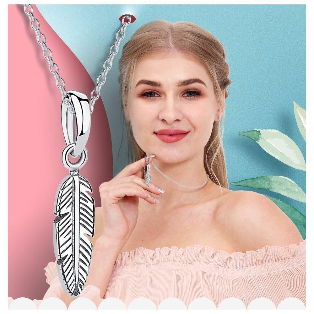 Charm Dije Plata 925 Pluma de Angel-5