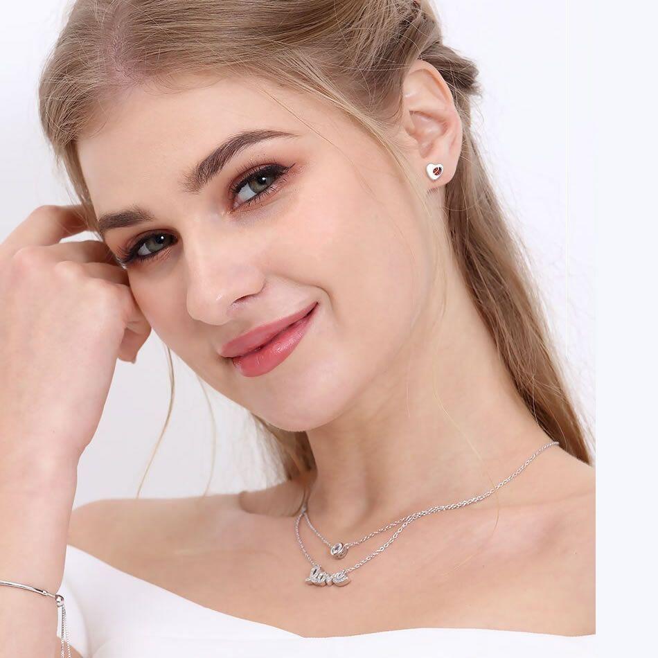 Aros Plata 925 Corazon Mariquita -2