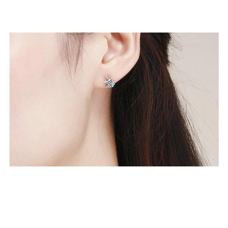 Aros Plata 925 Unicornio Multicolor-3