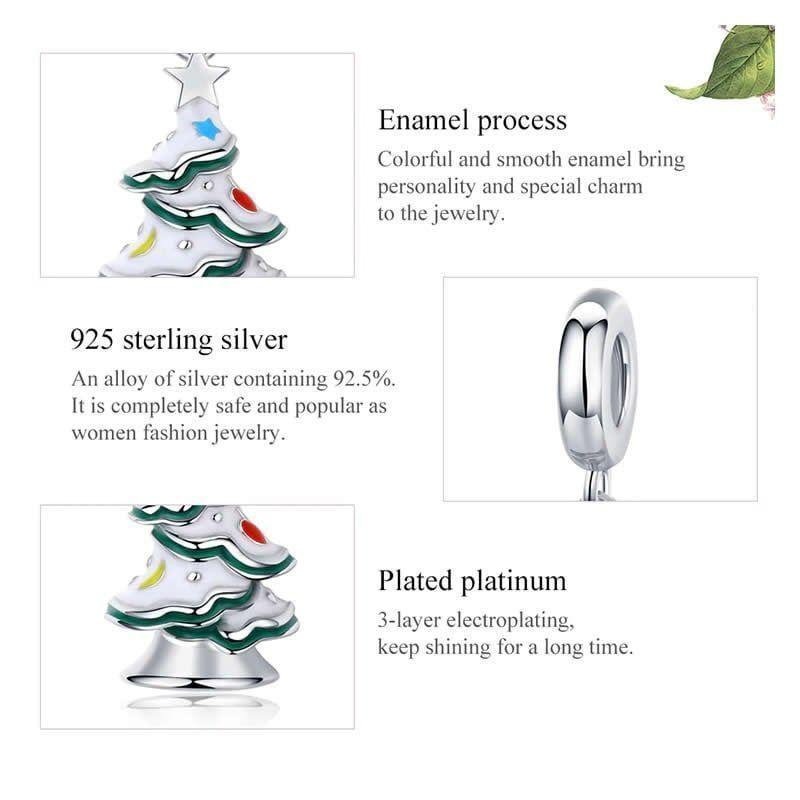 Charm Dije Plata 925 Arbol de Navidad-3