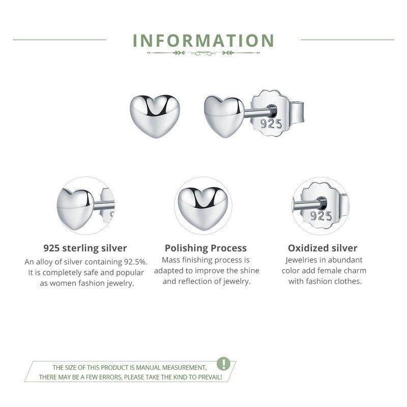 Aros Plata 925 Mini Corazon Plateado-4