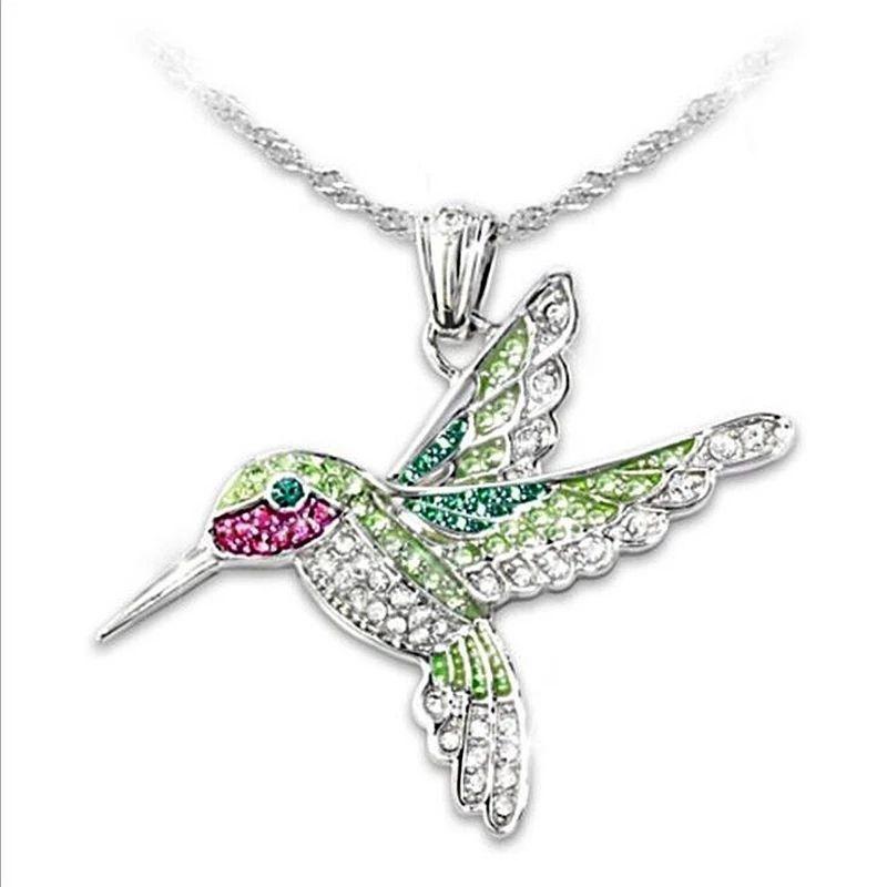 Collar Colgante Colibri con Circones-3