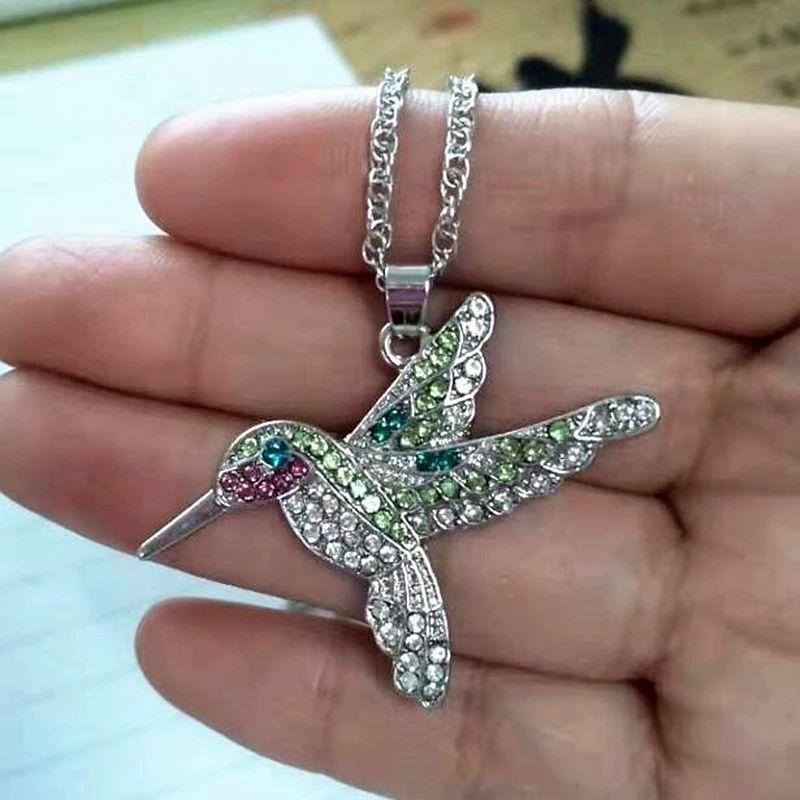 Collar Colgante Colibri con Circones-4