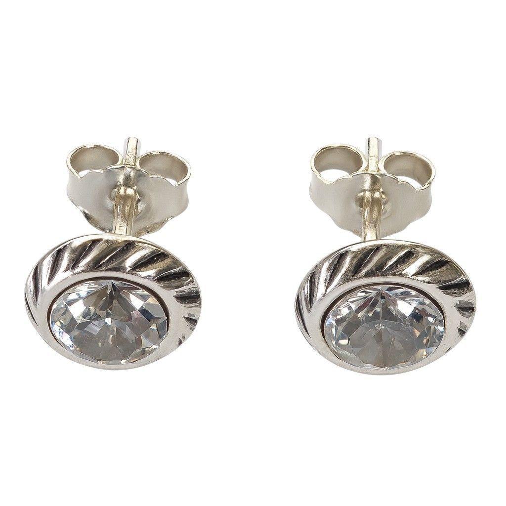 Aros Plata 925 Apegados Cristal Austriaco 7mm-2