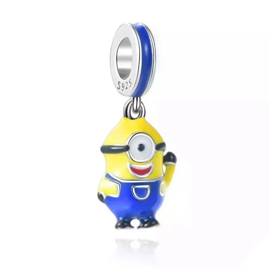 Charm Dije Plata 925 Colgante Minion Stuart -0