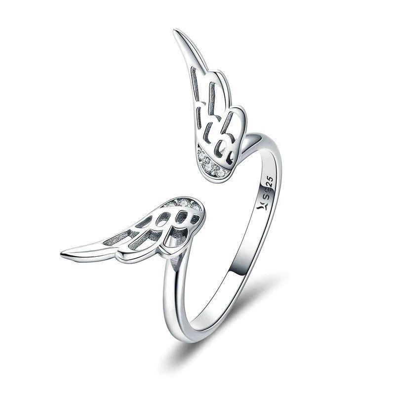 Anillo Plata 925 Alas de Angel-0