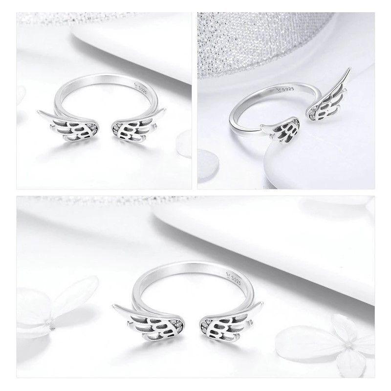 Anillo Plata 925 Alas de Angel-2
