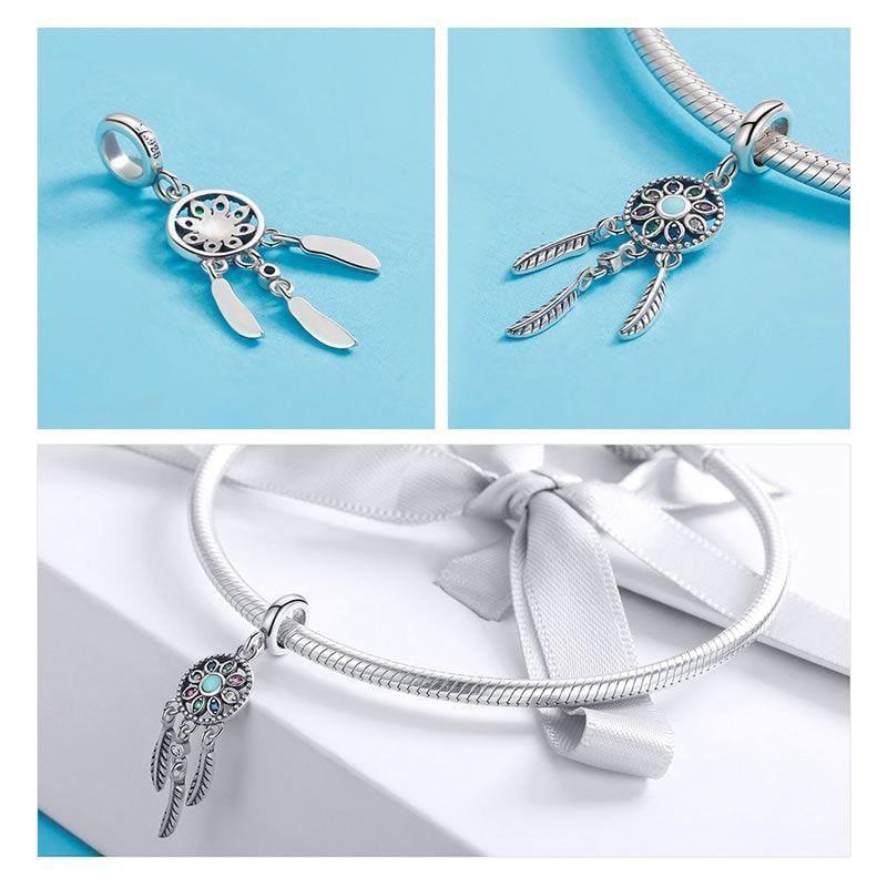 Charm Dije Plata 925 Atrapa Sueños-4