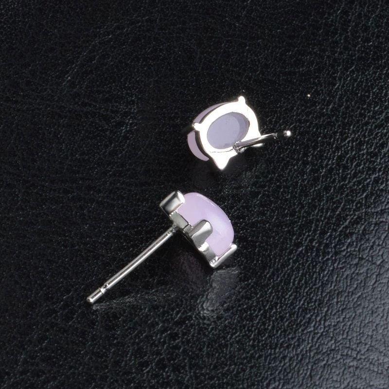 Aros de Gatitos Rosado Plateado-3