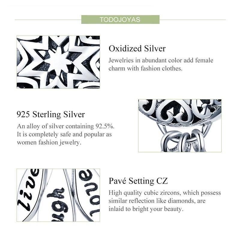 Charm Dije Plata 925 Atrapa Sueños Live-5