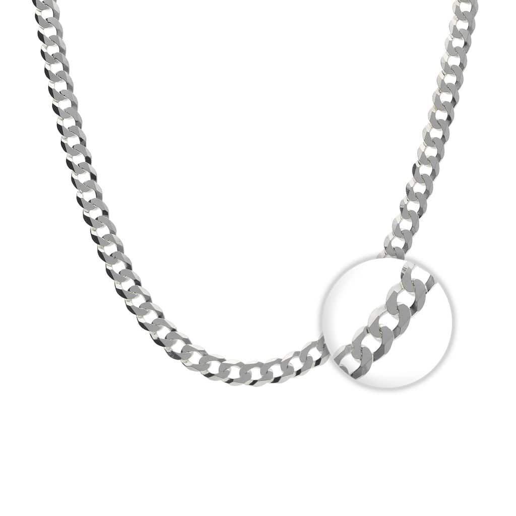 Cadena Plata Fina Ley 925 5mm 60cm Unisex Grumet-0