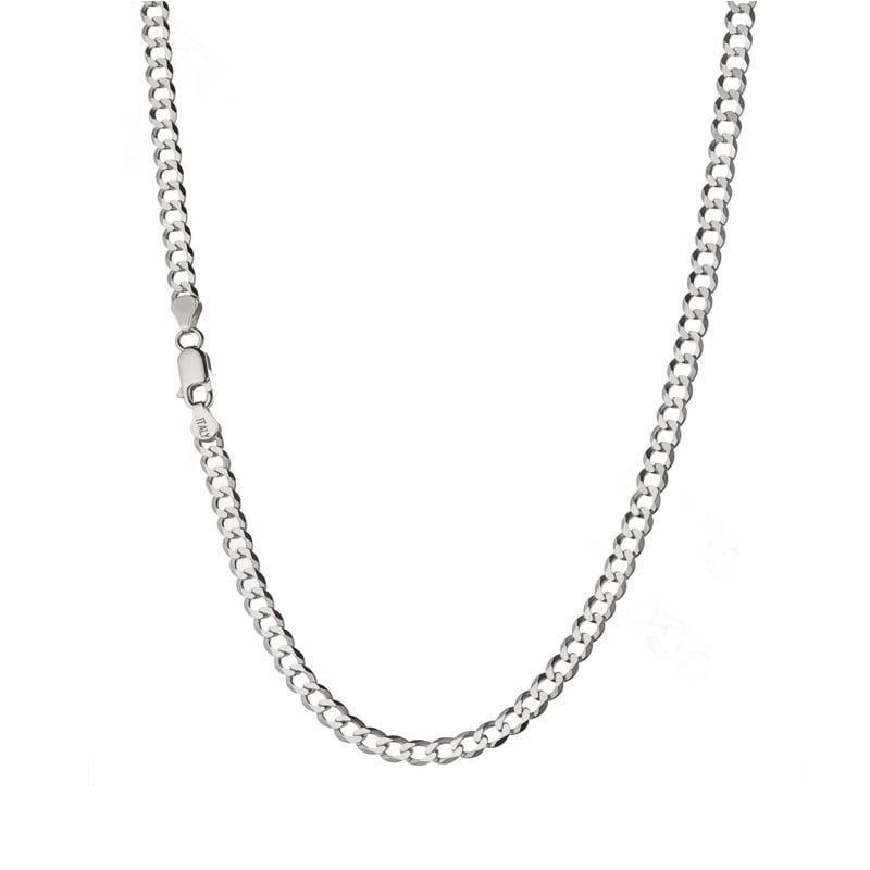 Cadena Plata Fina Ley 925 5mm 60cm Unisex Grumet-3
