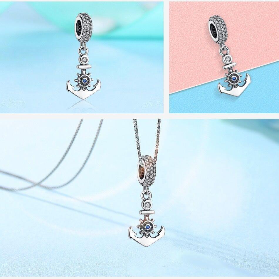 Charm Dije Plata 925 Ancla Naval-3