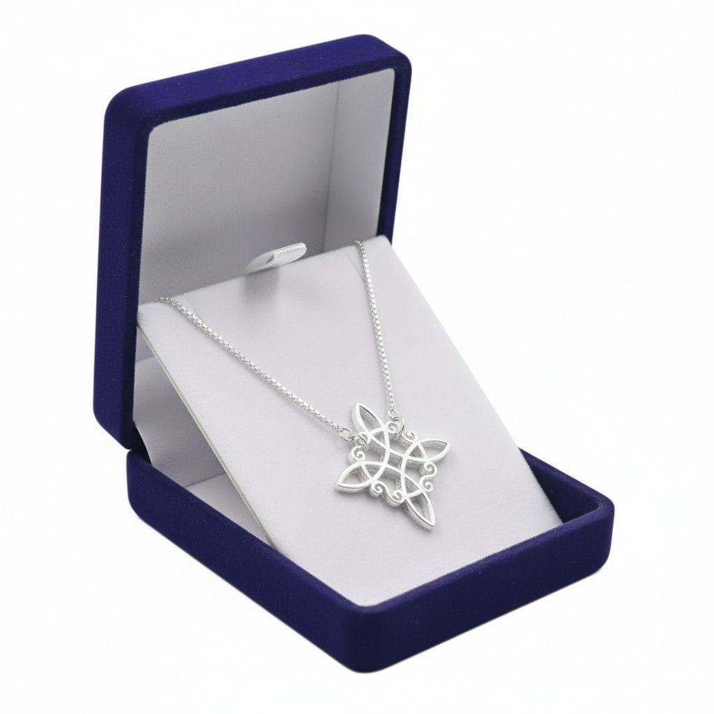 Collar Plata 925 Nudo de Bruja Celta-2