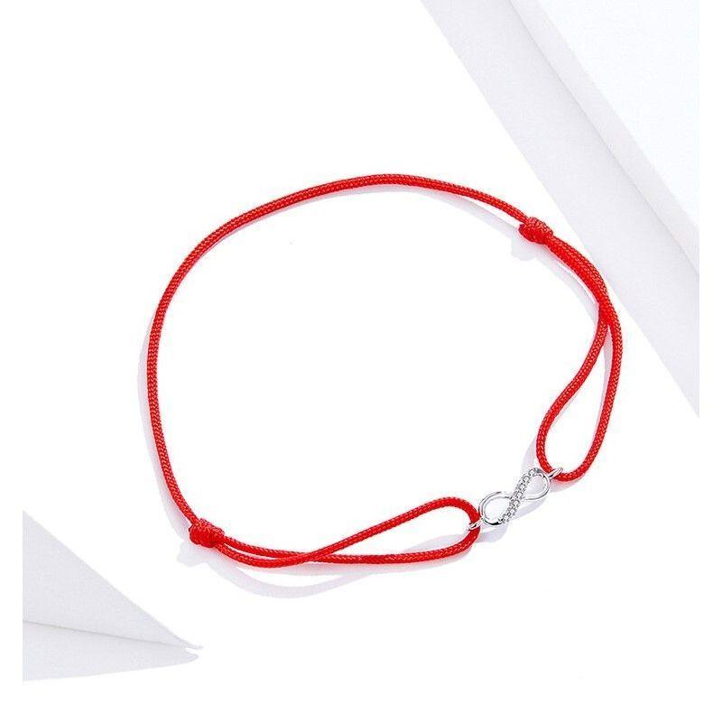 Pulsera Plata 925 Hilo Rojo Infinito-2