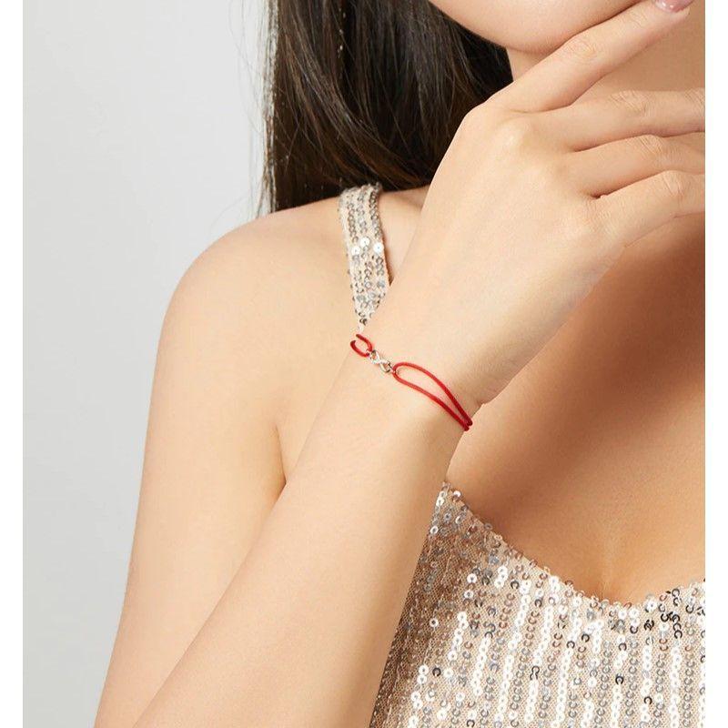 Pulsera Plata 925 Hilo Rojo Infinito-5