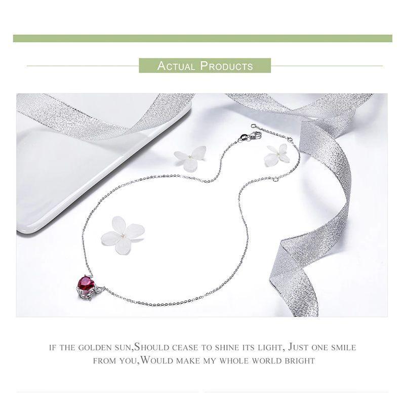 Collar Plata 925 Corazon Diablo Rojo-5