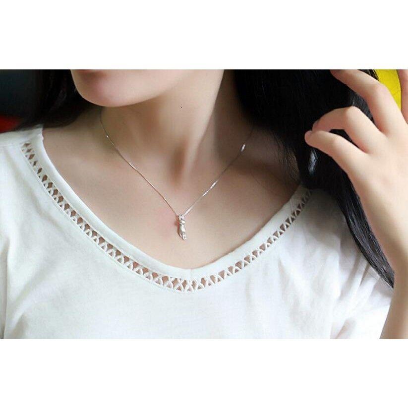 Collar Gato Golgante Plateado-3