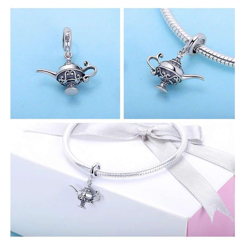 Charm Dije Plata 925 Lampara Magica Plateada-2