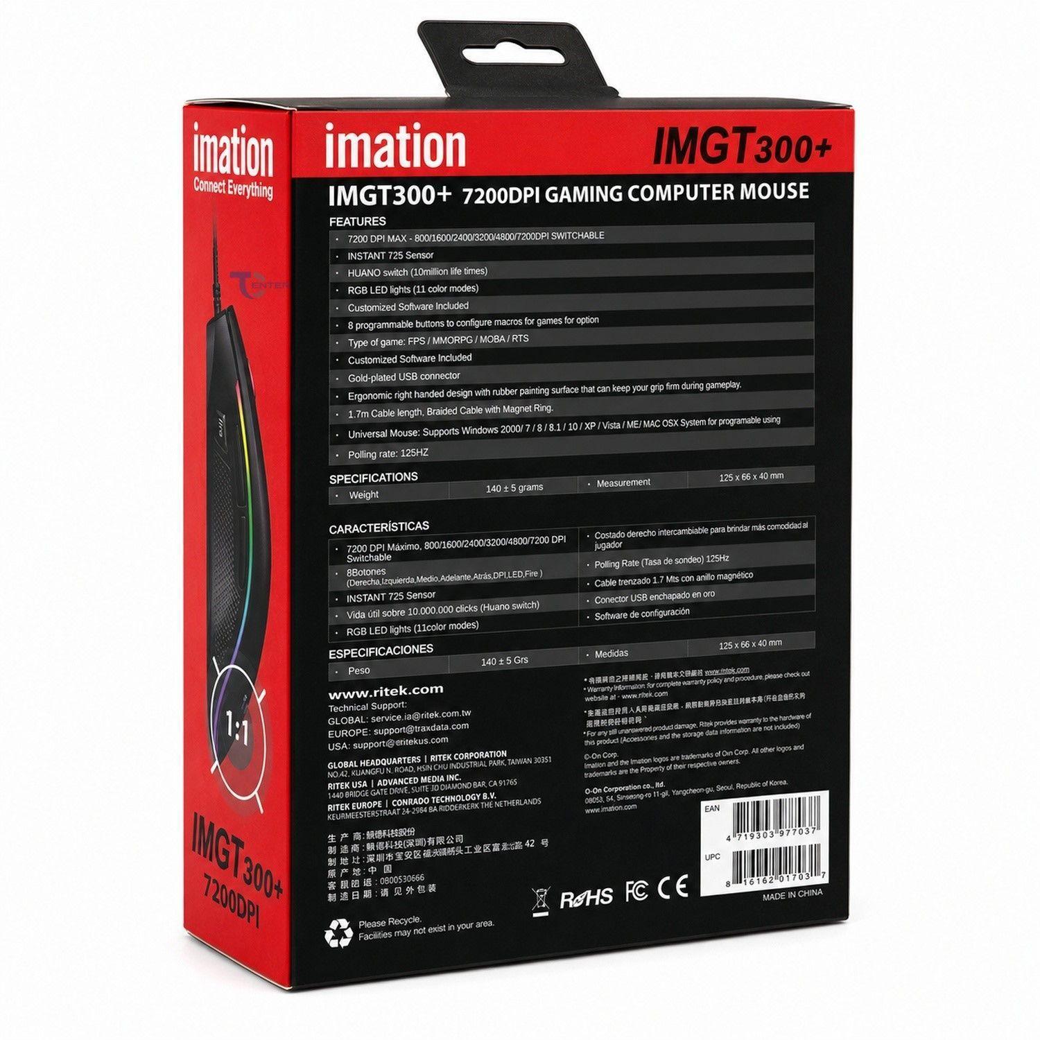 Mouse Gamer Imation IMGT300+ RGB 7200 DPI-4