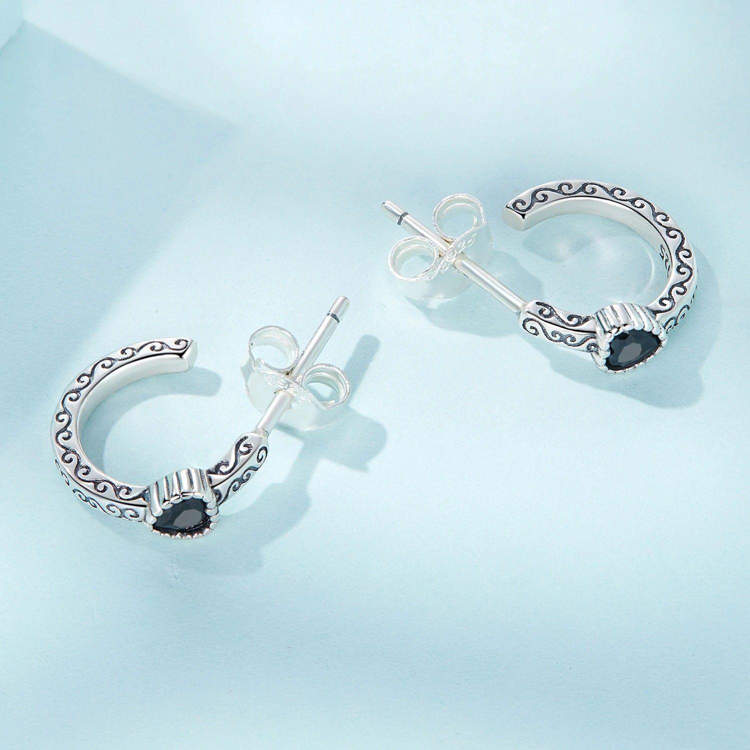 Aros Plata 925 Semi Argolla Corazon-4