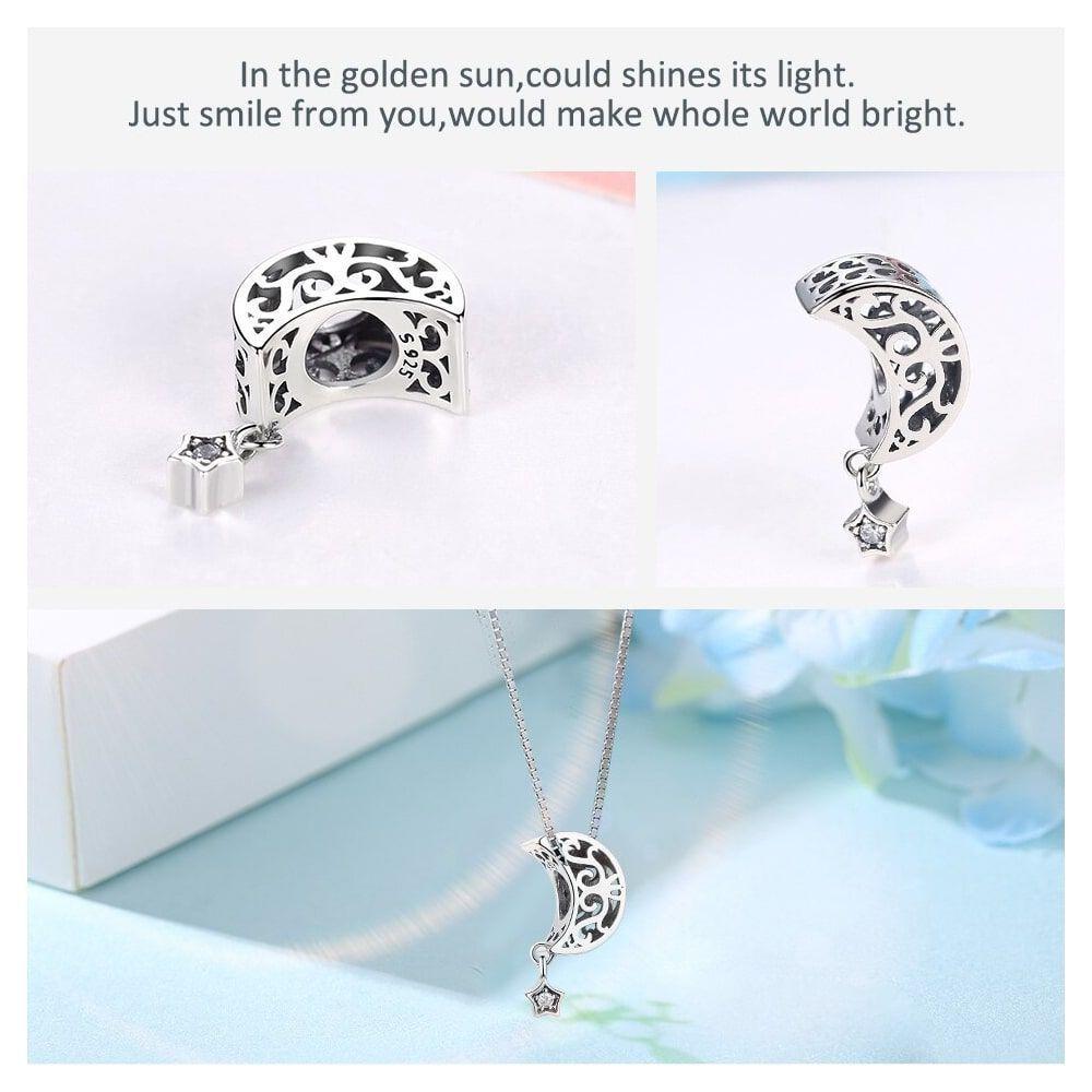 Charm Dije Plata 925 Luna Estrella-3
