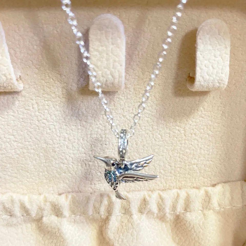 Charm Dije Plata 925 Clibri Pajaro Ave Plateada-4