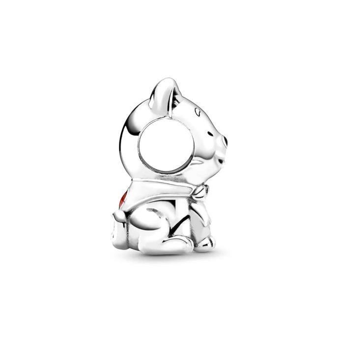 Charm Dije Plata 925 Perro Akita -2