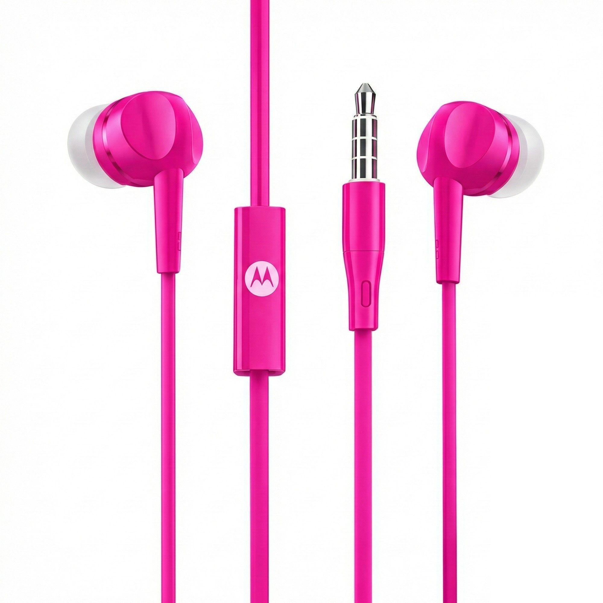 Audífonos Motorola Pace 105 con Mic 3.5mm Rosado-0