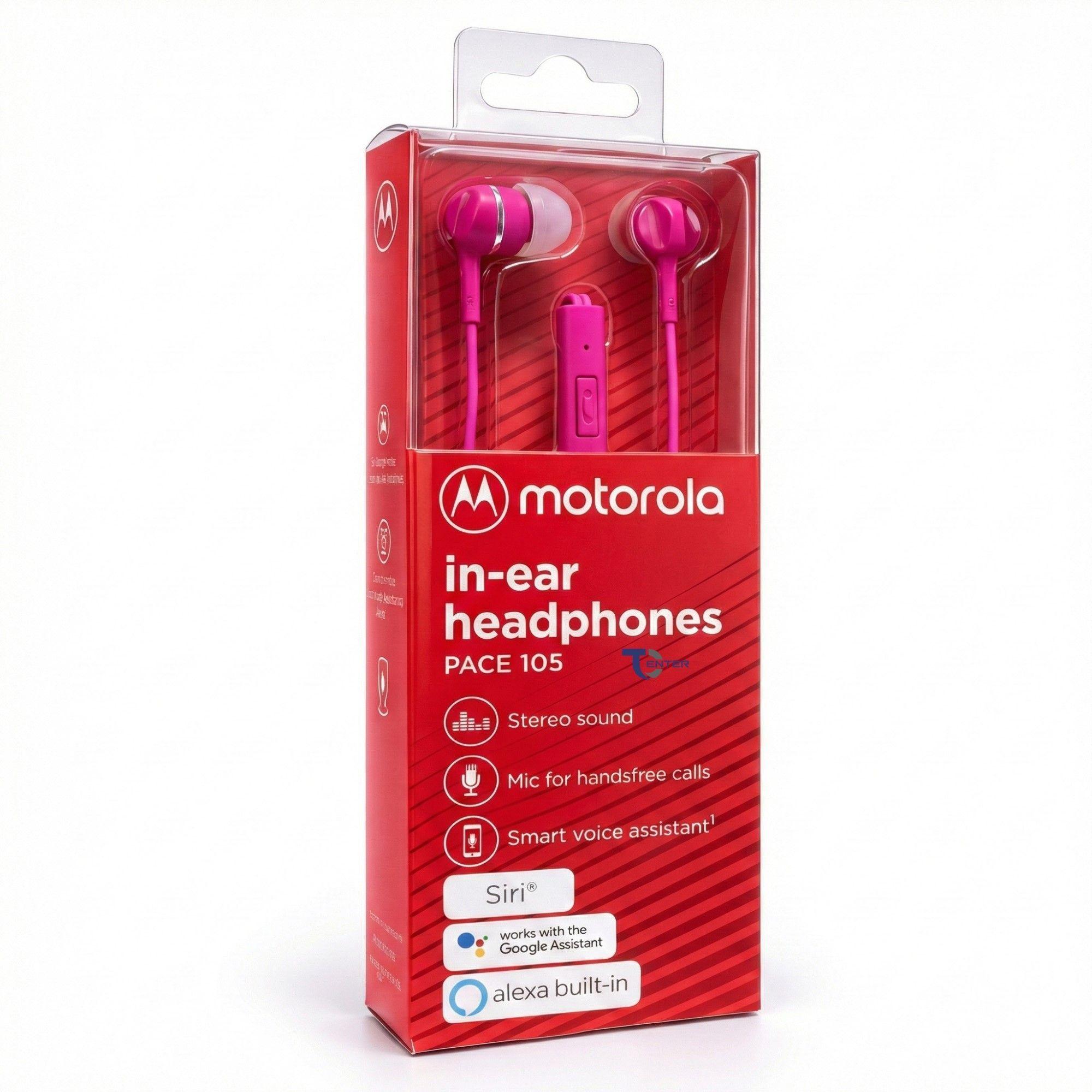 Audífonos Motorola Pace 105 con Mic 3.5mm Rosado-1
