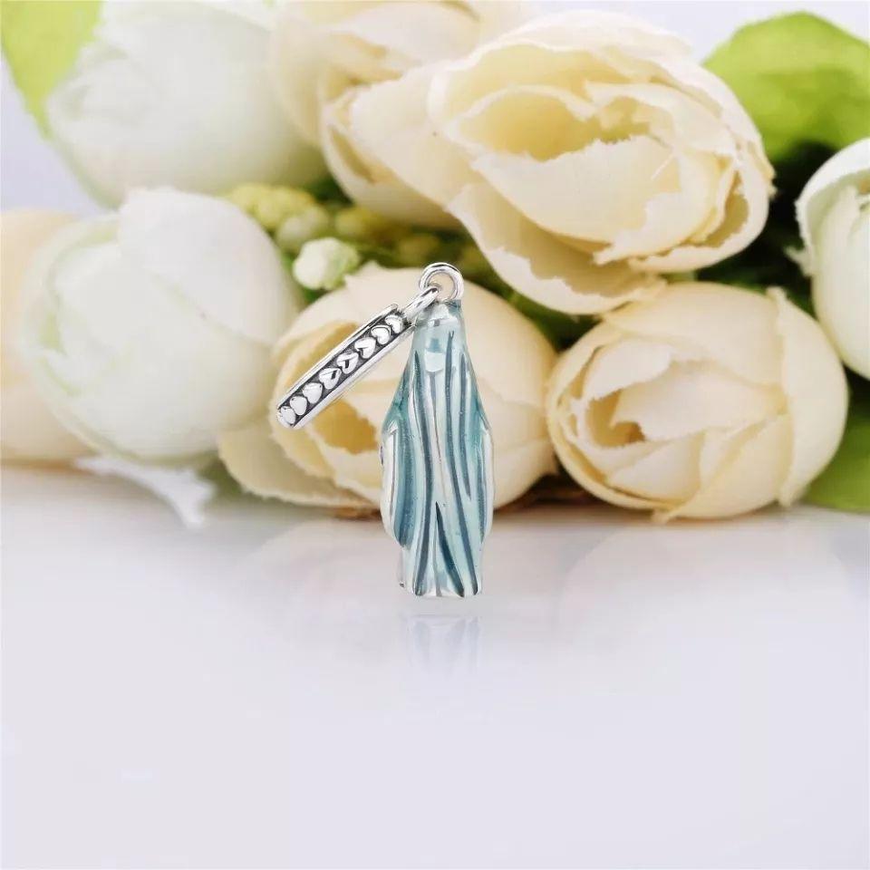 Charm Dije Plata 925 Colgante Virgen Maria -4