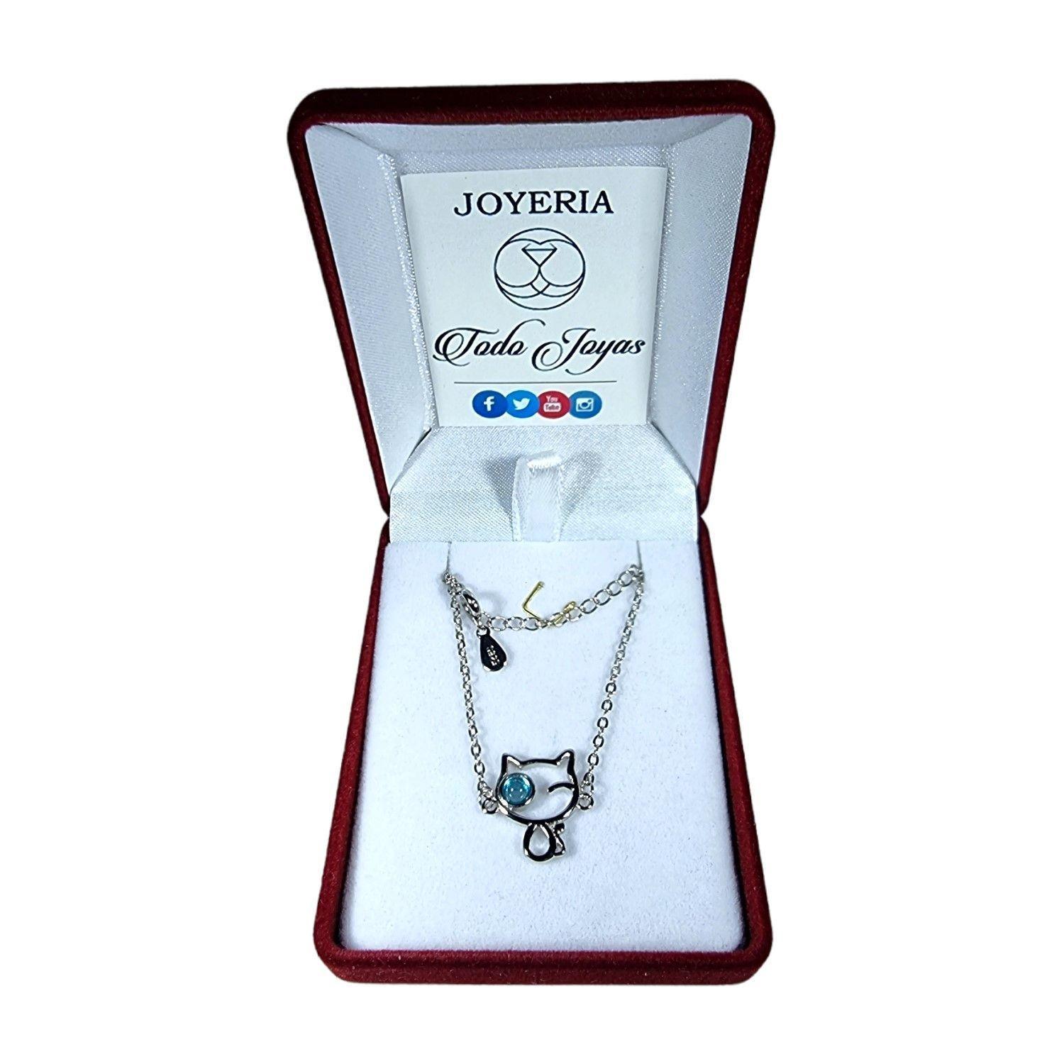 Pulsera Gatito Ajustable Plateada-5