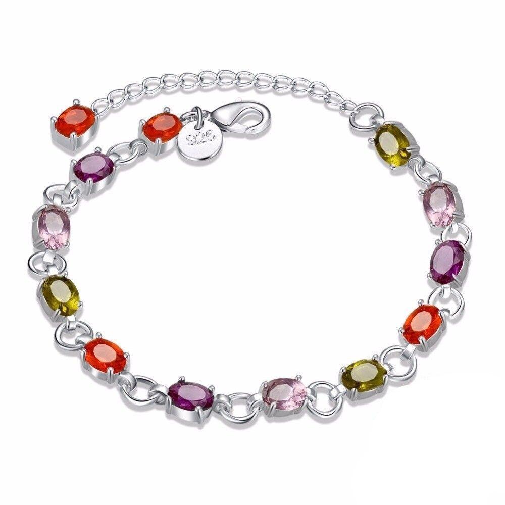 Pulsera Circones Multicolor Plateada-0