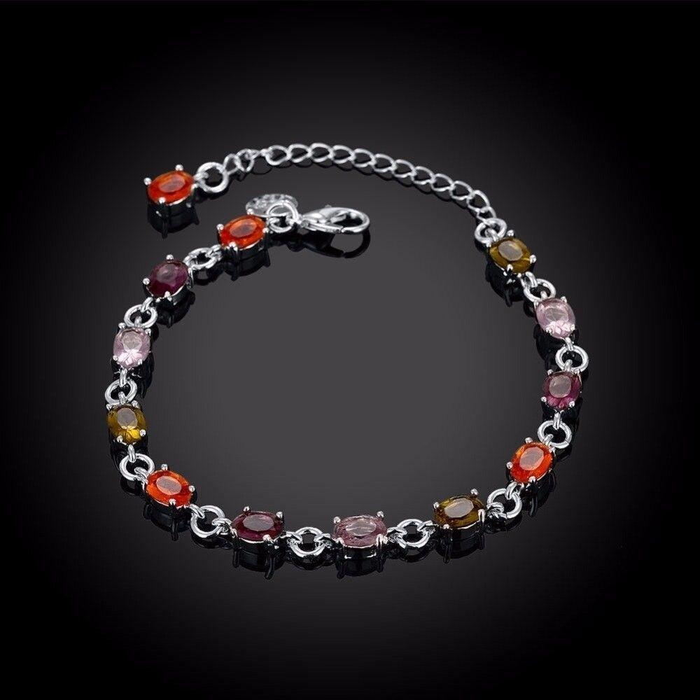 Pulsera Circones Multicolor Plateada-2