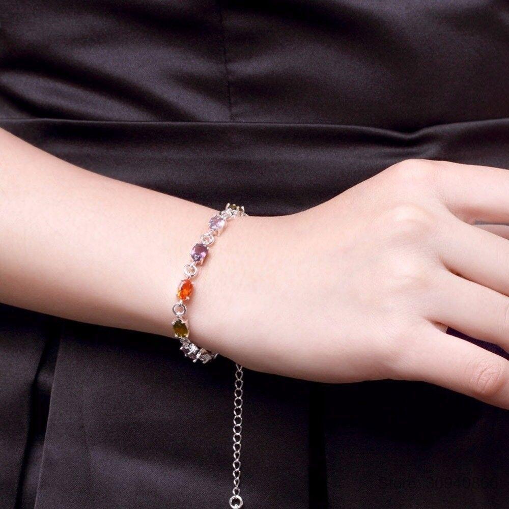 Pulsera Circones Multicolor Plateada-3