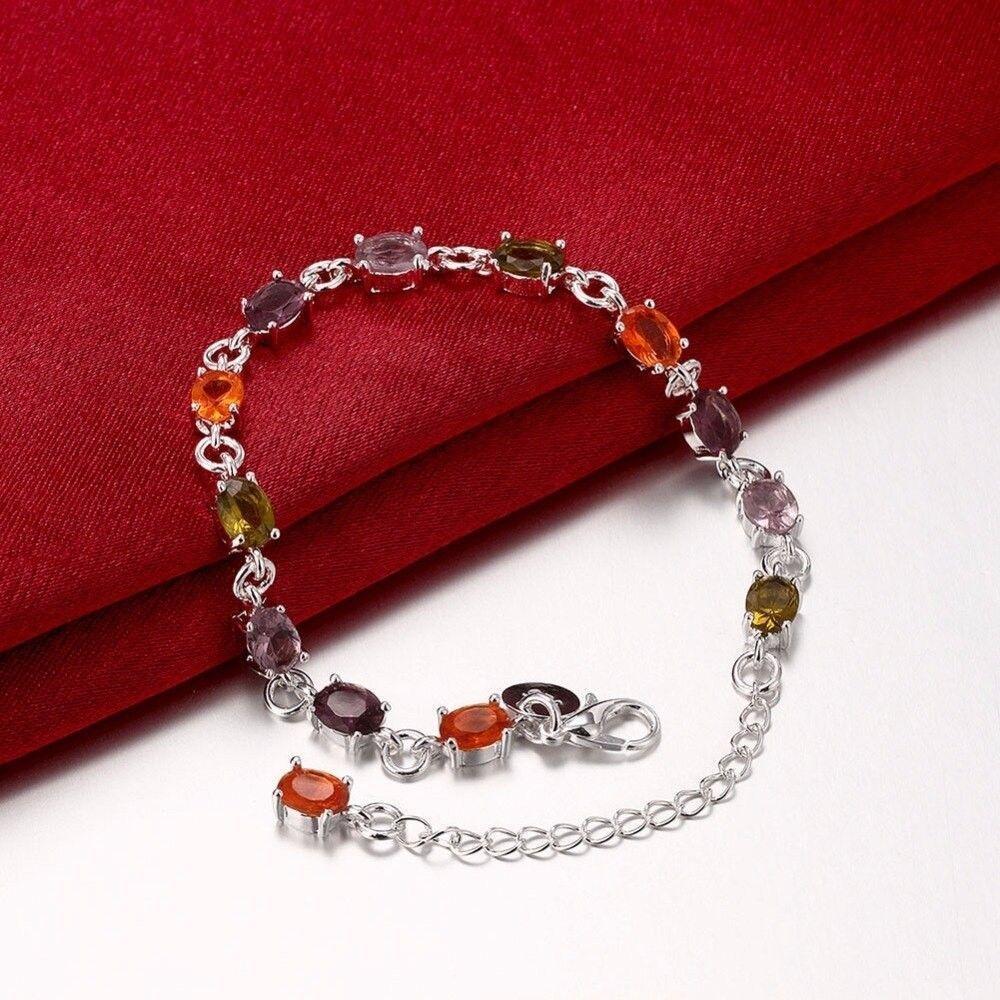Pulsera Circones Multicolor Plateada-4