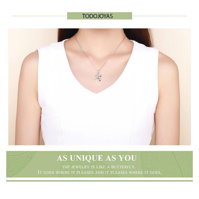 Charm Dije Plata 925 Colibri con Rama -2