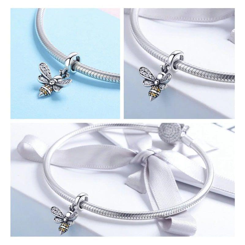Charm Dije Plata 925 Abeja -4