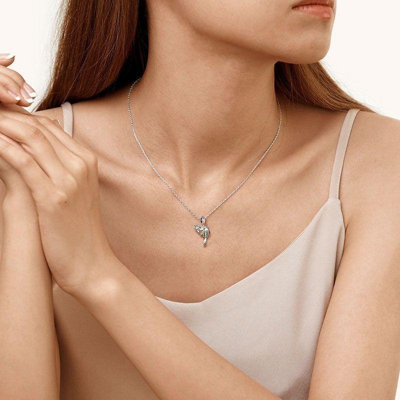 Charm Dije Colgante colibrí Ave Pajaro de Cola-3