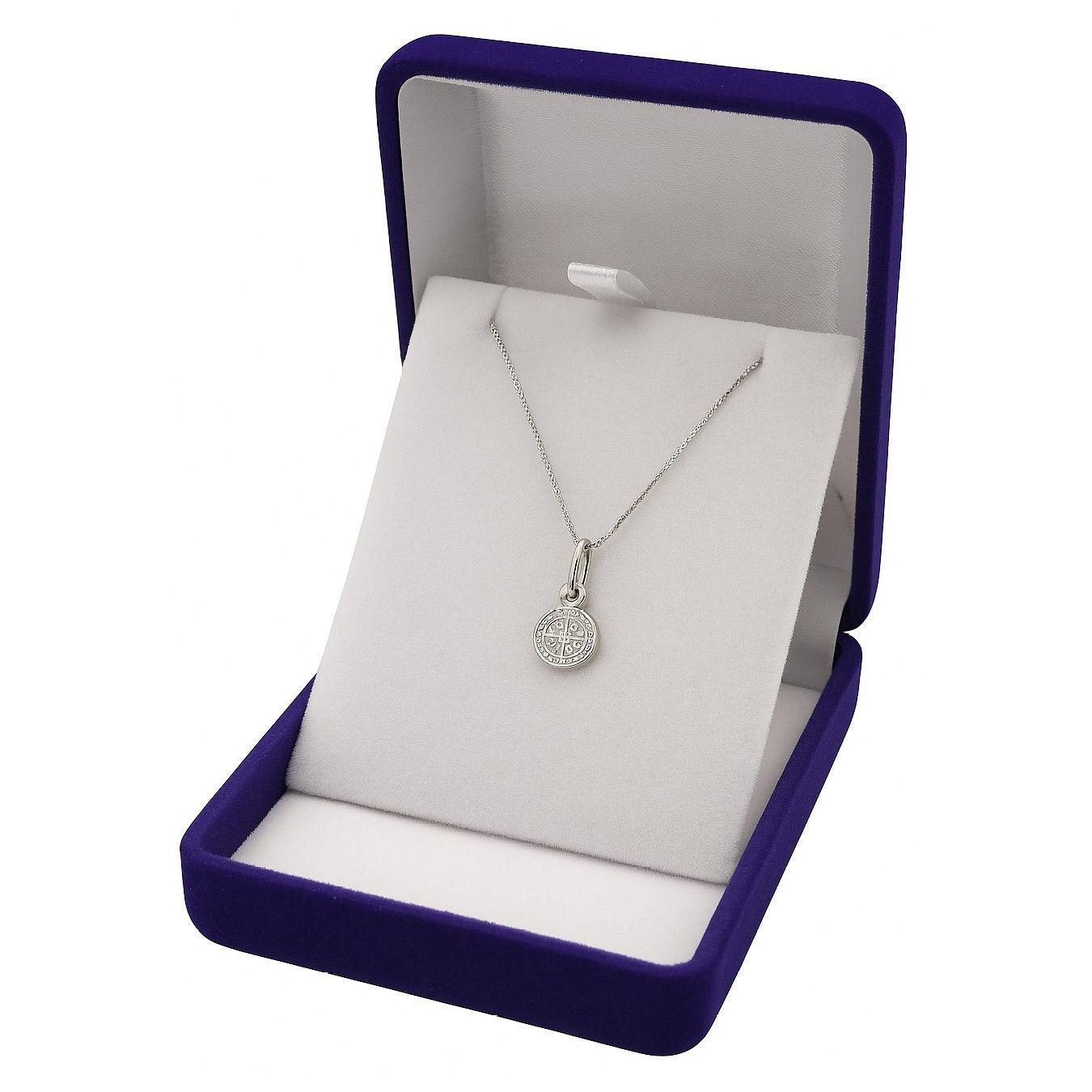 Collar Medalla Plata 925 San Benito Protector Niños-5