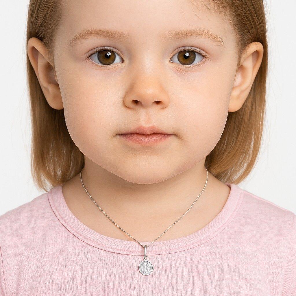 Collar Medalla Plata 925 San Benito Protector Niños-6