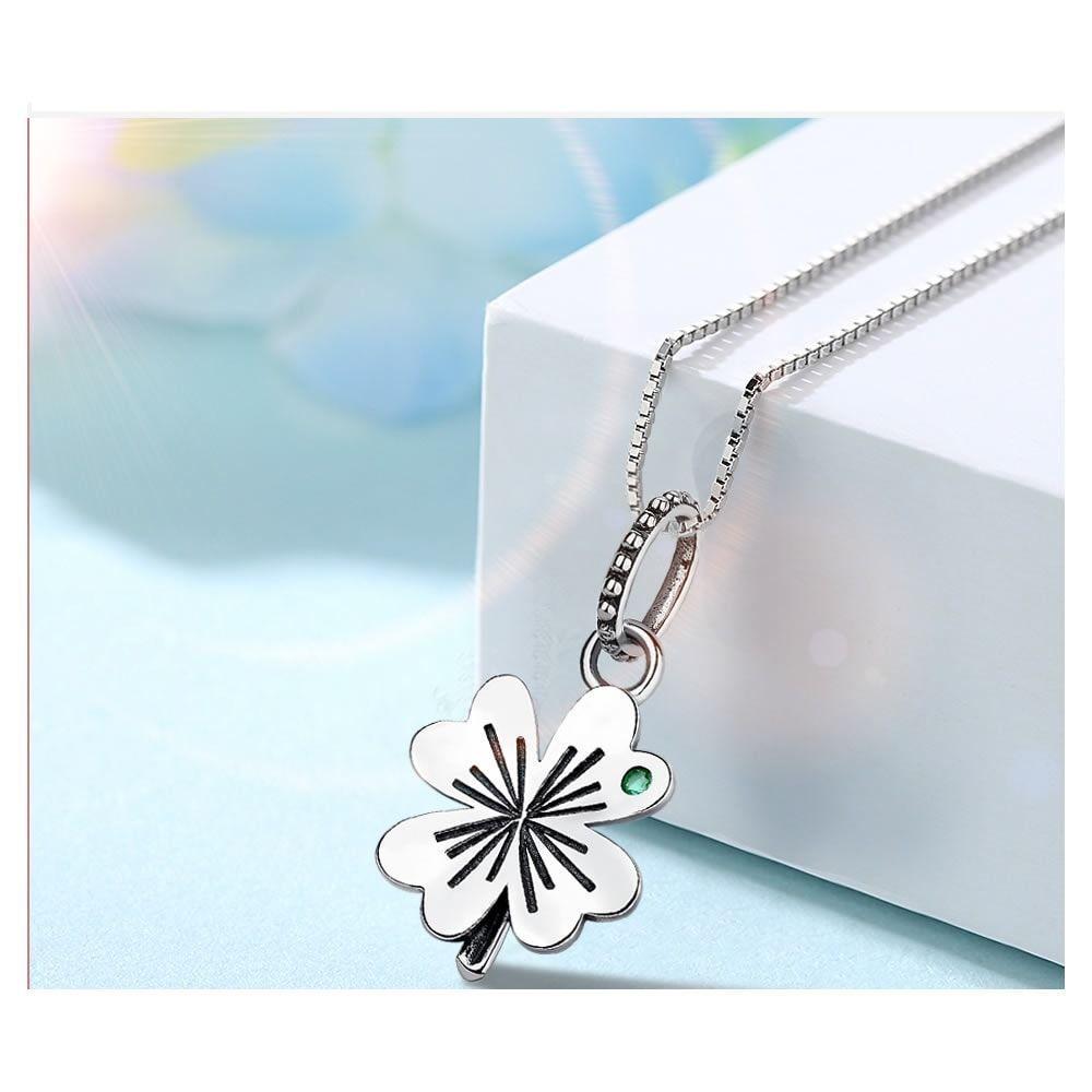 Charm Dije Plata 925 Trebol Plateado Circon-4