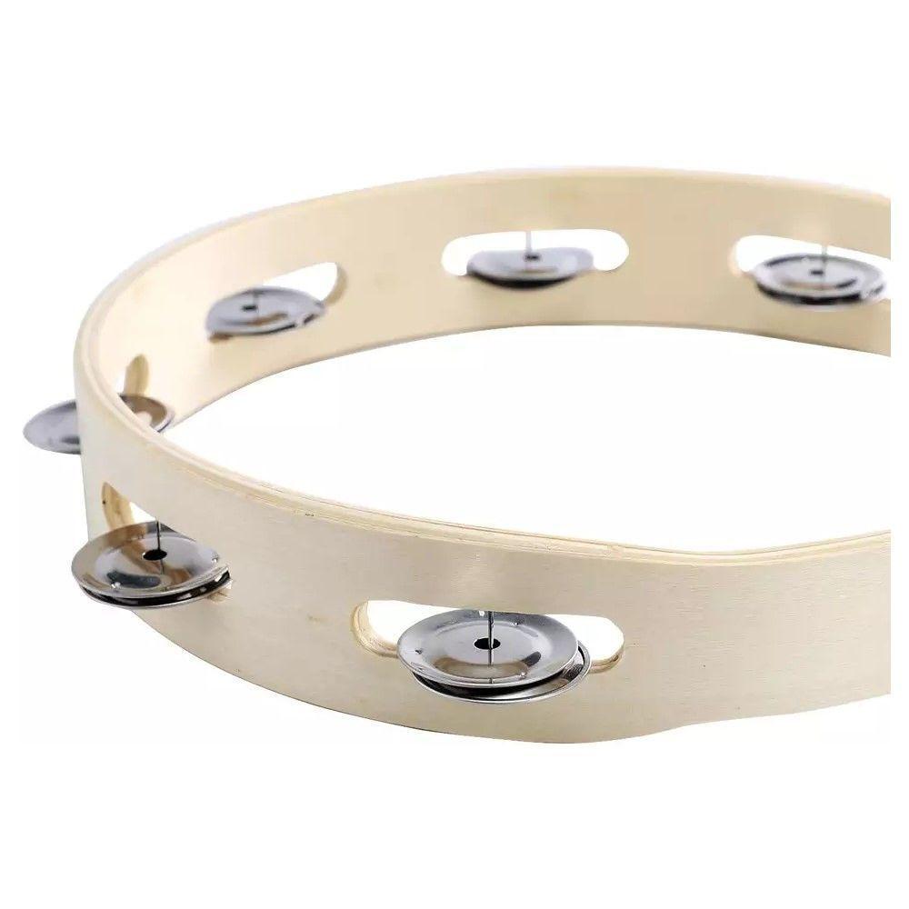 Pandero Madera 10 Pulgadas Sonajas Metal-1