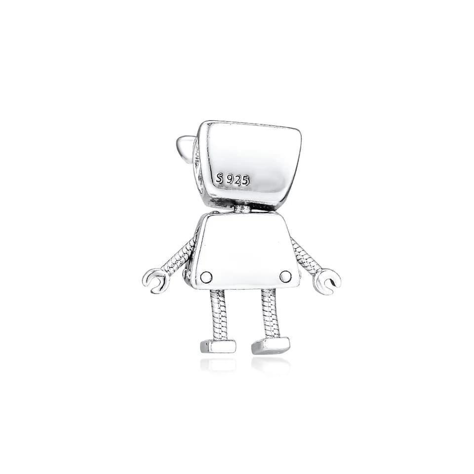 Charm Dije Plata 925 Bot Mujer Robot-4